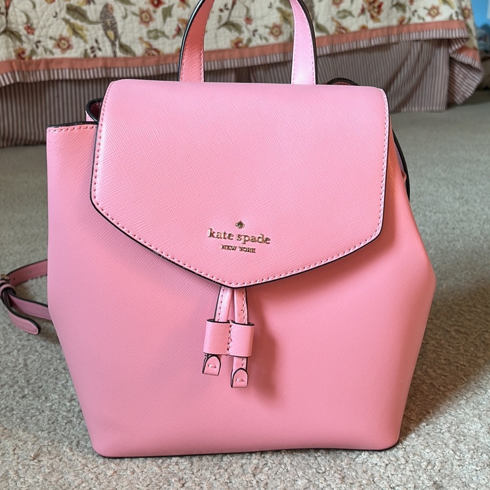Kate Spade Pink Medium Flap Backpack